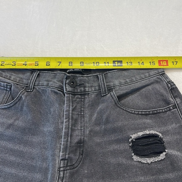 BLUE SAVVY DENIM WOMEN FADED LIGHT  BLACK  JEANS  DISTRESSED - Picture 7 of 12